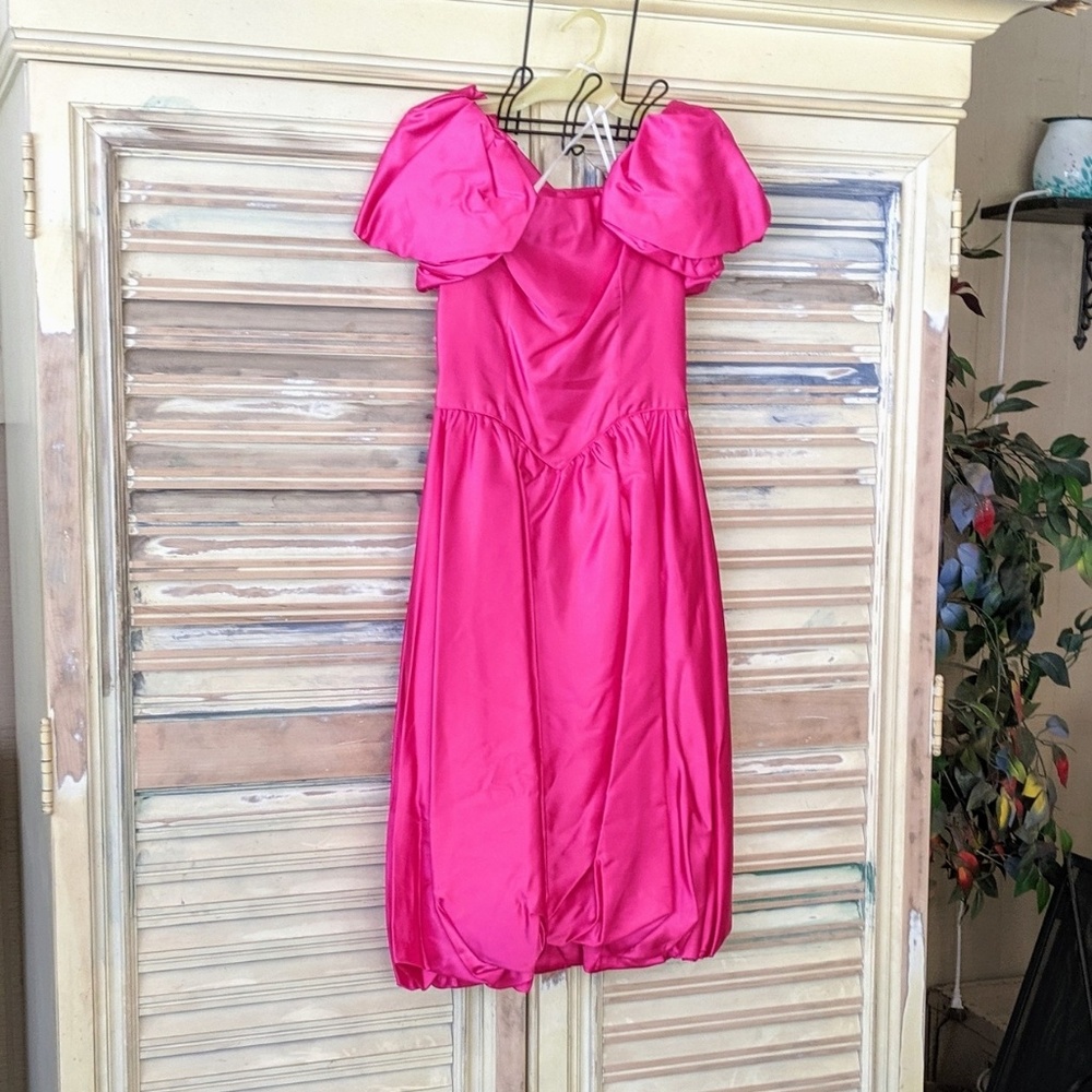 Vintage Fushia bridal gown